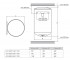 Бойлер вертикальный 50 л  BILIGHT SLIM GCV 50 35 20 B11 TSR:Чертеж 