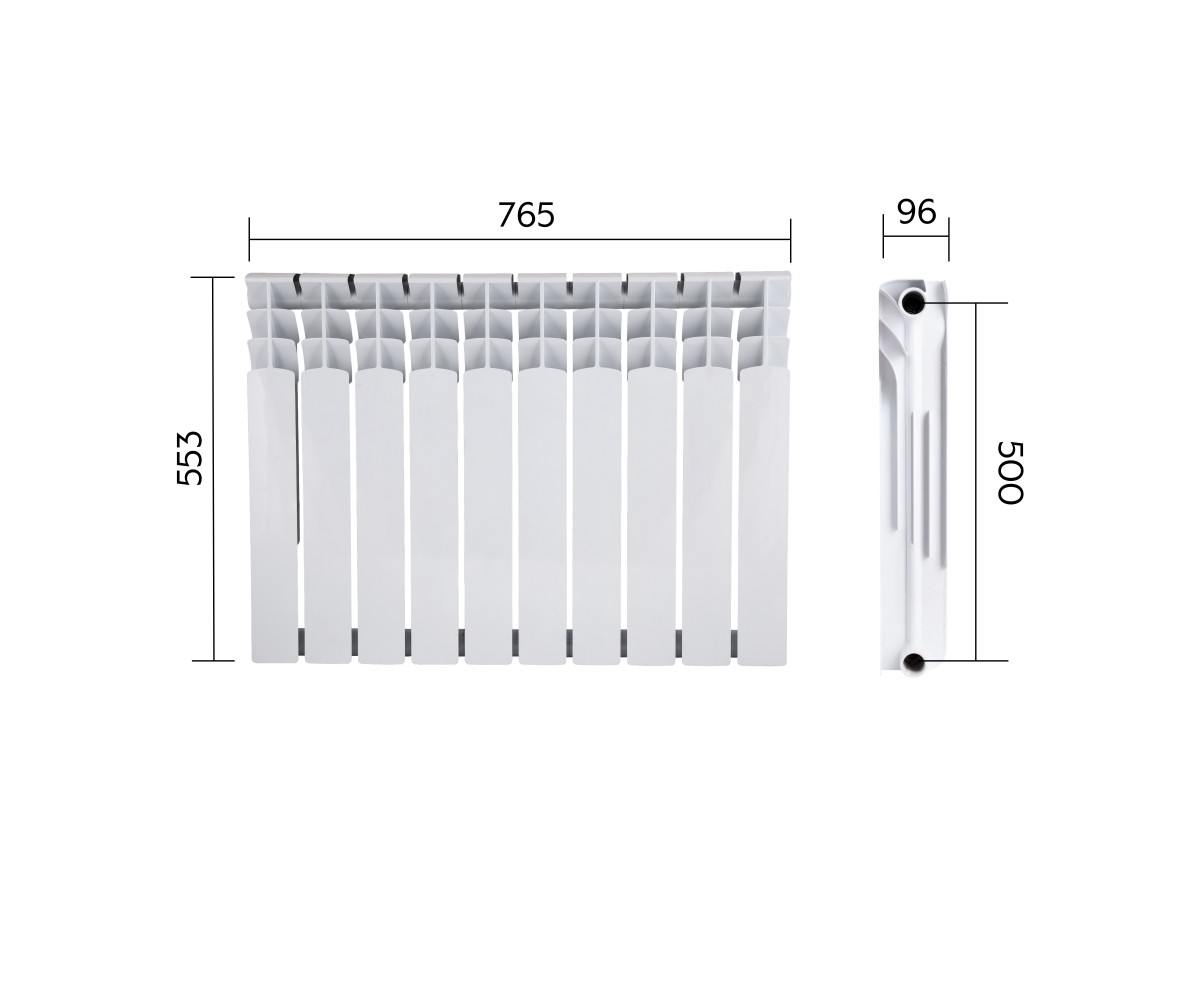Радиатор биметаллический Thermo Alliance Bi-Ferrum 500/96  AE50096B:Чертеж 