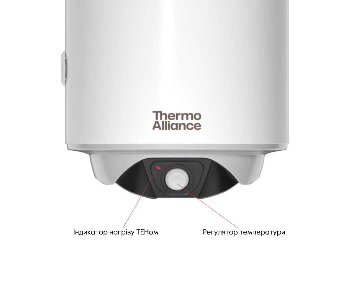 Водонагреватель электрический комбинированный Thermo Alliance вертикальный 80 л. т.о. 0,24 кв.м левый, мокрый тэн 2,0 квт (CWH 8