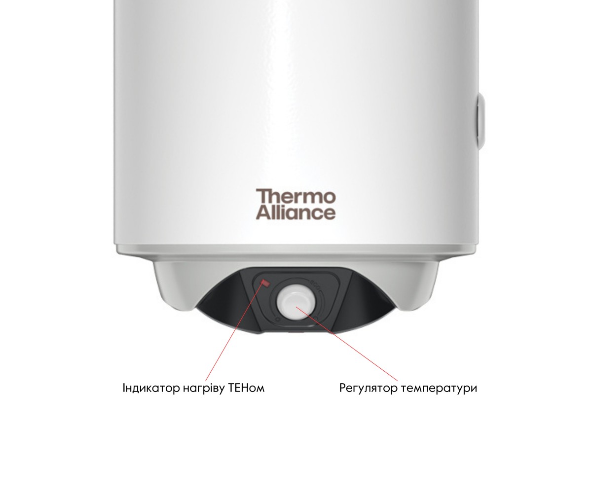 Водонагреватель электрический комбинированный Thermo Alliance вертикальный 80 л. т.о. 0,24 кв.м правый, мокрый тэн 2,0 квт (CWH 