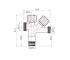 Кран угловой Thermo Alliance Forte двойной вентельный 1/2"н х 1/2"н х 3/4"н, хром TAF187W151520  TAF187W151520:Фото 2