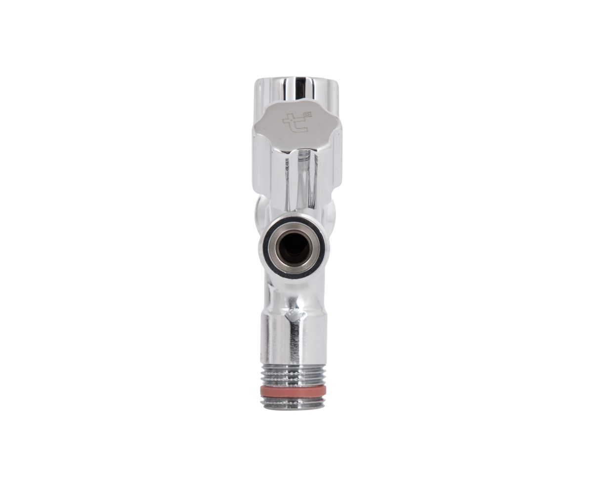 Кран угловой Thermo Alliance Forte двойной вентельный 1/2"н х 1/2"н х 3/4"н, хром TAF187W151520  TAF187W151520:Фото 4