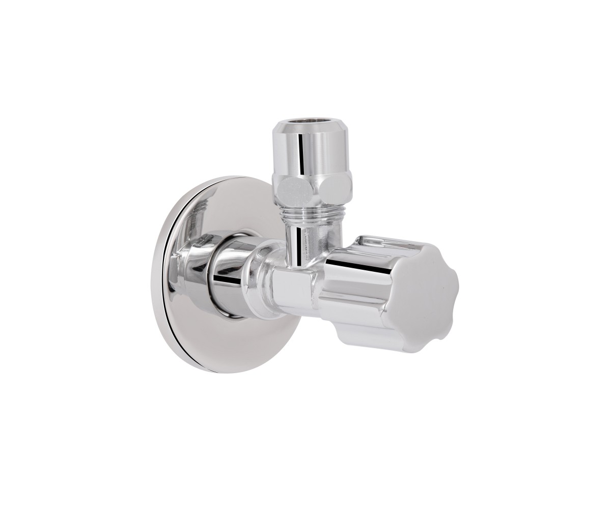Кран угловой Thermo Alliance Forte вентельный 1/2"нх3/8"н с переходником M10, хром TAF341W159  TAF341W159:Фото 6