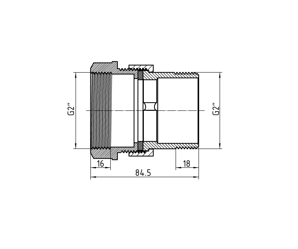 Сгон-американка Thermo Alliance Forte прямой под плоскую прокладку 2"вн никель TAFG190W50  TAFG190W50:Фото 5