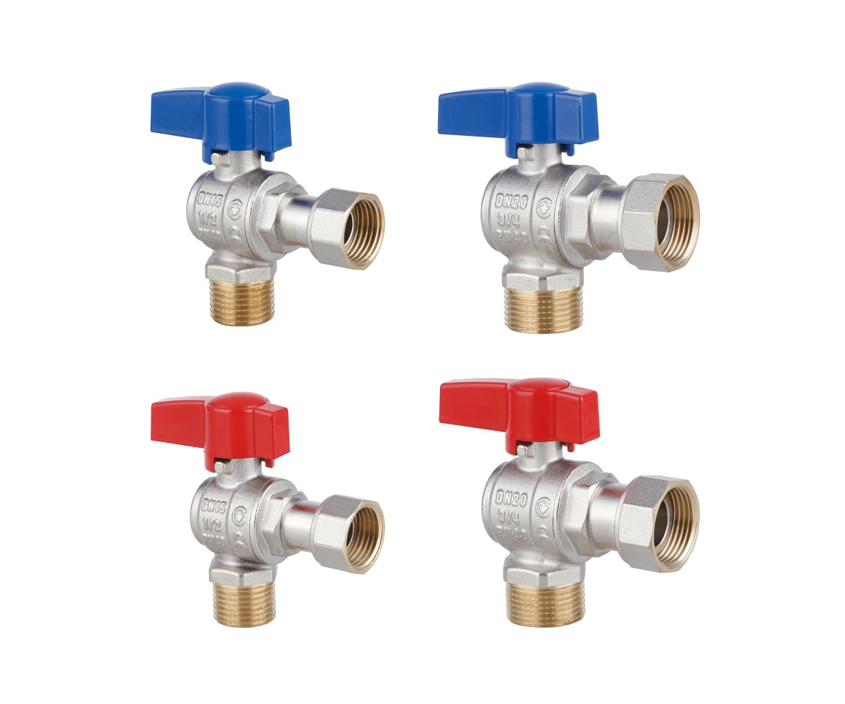 Комплект угловой кранов Thermo Alliance Standart 1/2вн -3/4вн с накидной гайкой для подключенние котла TAS225RBW1520  TAS225RBW1