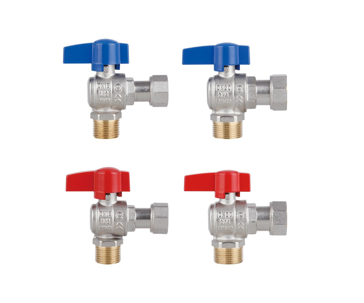 Комплект угловой кранов Thermo Alliance Standart 1/2вн -3/4вн с накидной гайкой для подключенние котла TAS225RBW1520  TAS225RBW1