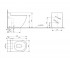 Унитаз напольный  NATURAL CURVE CW763Y:Чертеж 