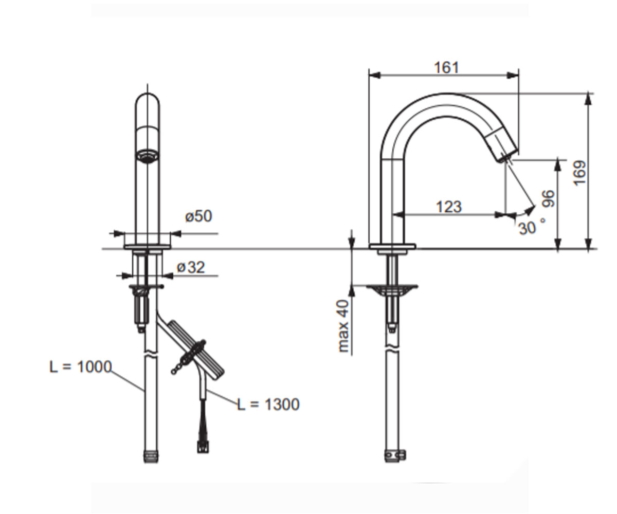 Кран водный  DLE110ANE4:Чертеж 