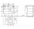 Напольный шкаф под раковину  SQUARE GEOMETRY FU10723L-VT:Чертеж 
