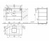 Тумба под раковину  SQUARE GEOMETRY FU10743L-VT:Чертеж 