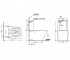 Бачок с крышкой  JEWELHEX SWN680BW:Чертеж 