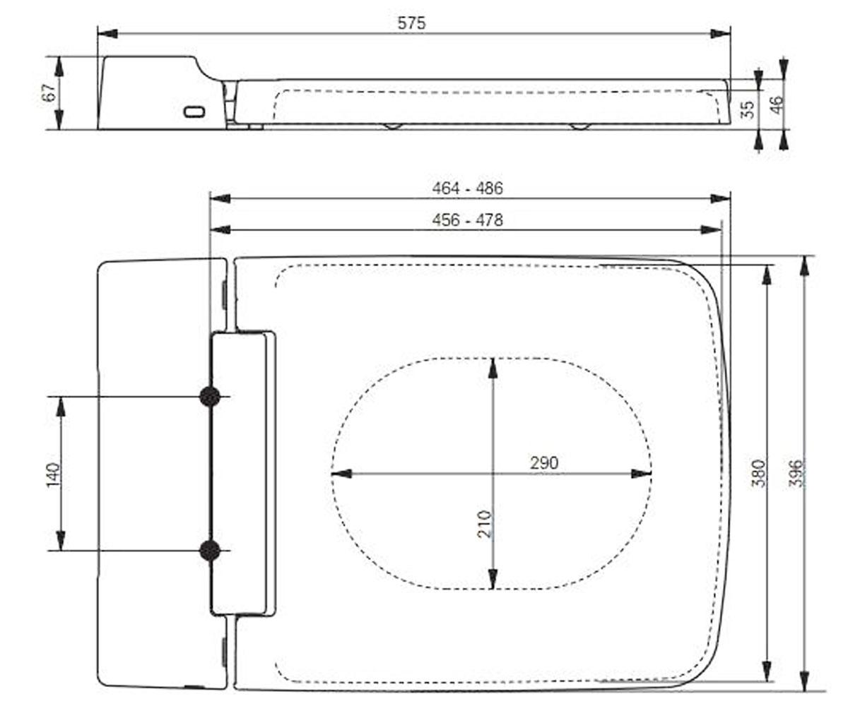 Сиденье с крышкой  SG TC501CVK:Чертеж 