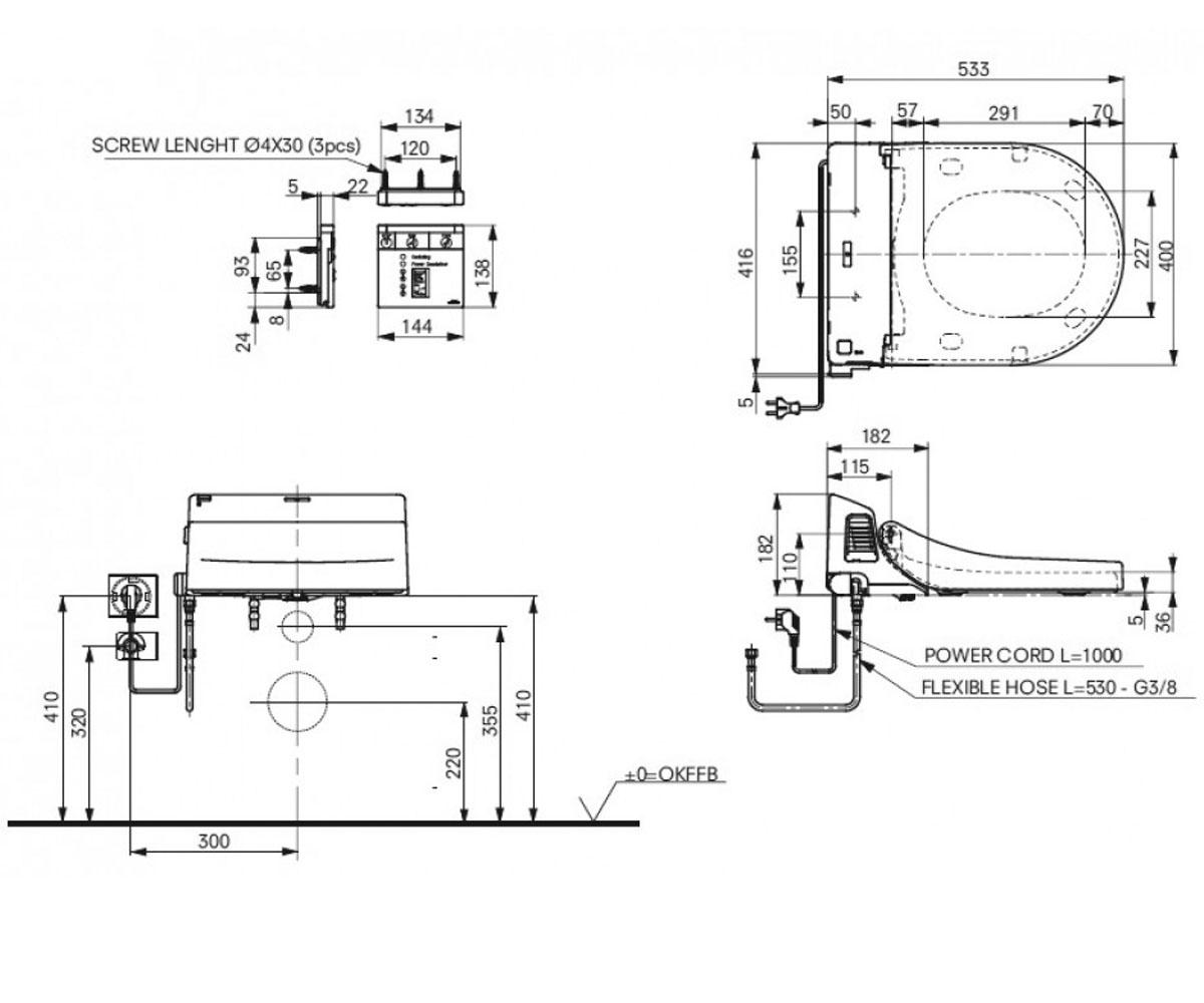 Сиденье с микролифтом  NC TCF891G:Чертеж 