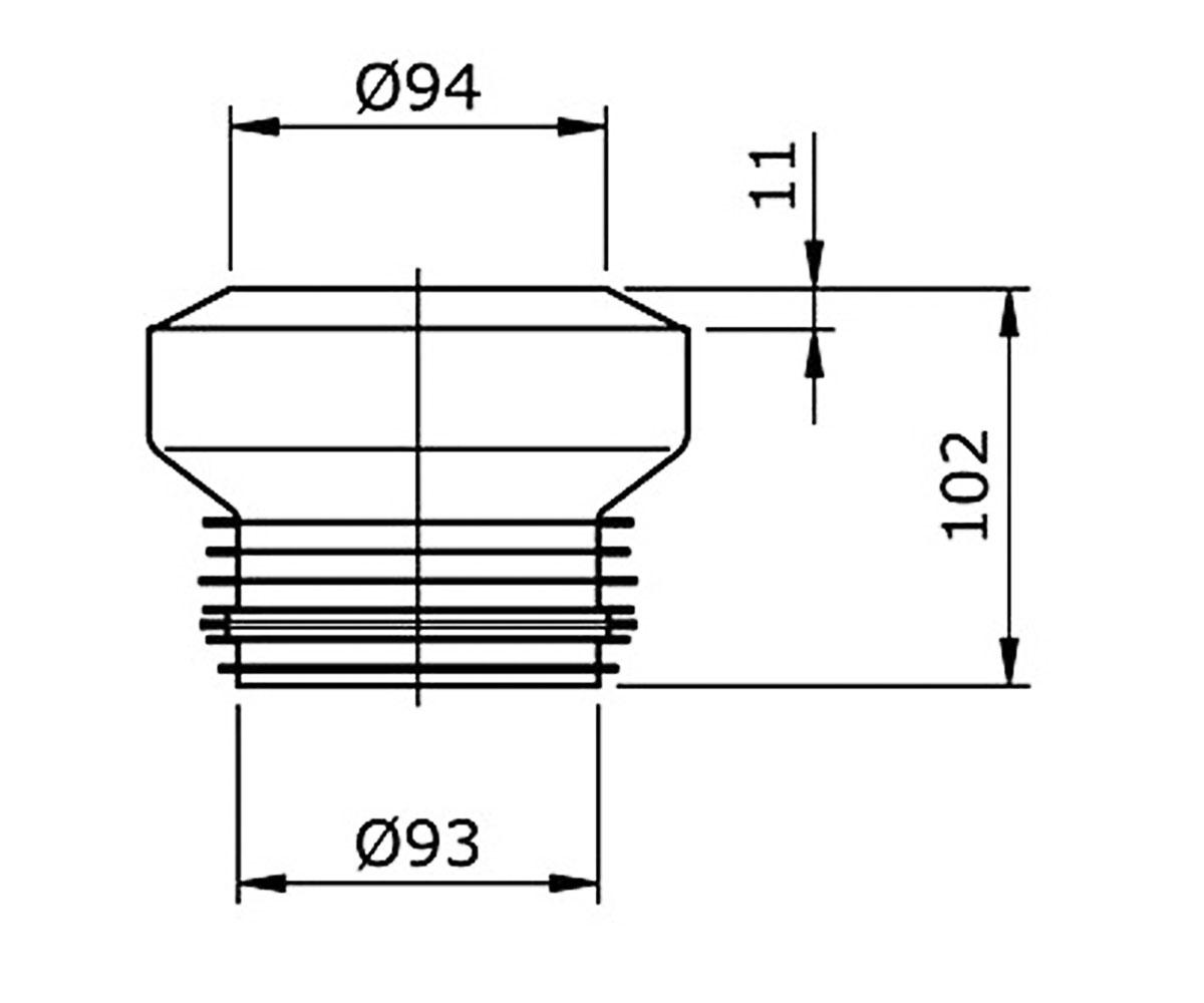 Переходник для унитаза  AVANTE TX215C:Чертеж 
