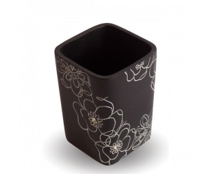 Стакан настільний TRENTO CRYSTAL NERO 25009