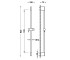 Душевая штанга с держателем лейки  03463701AC:Чертеж 