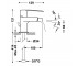 Хромированный смеситель  FLAT 20412001:Чертеж 