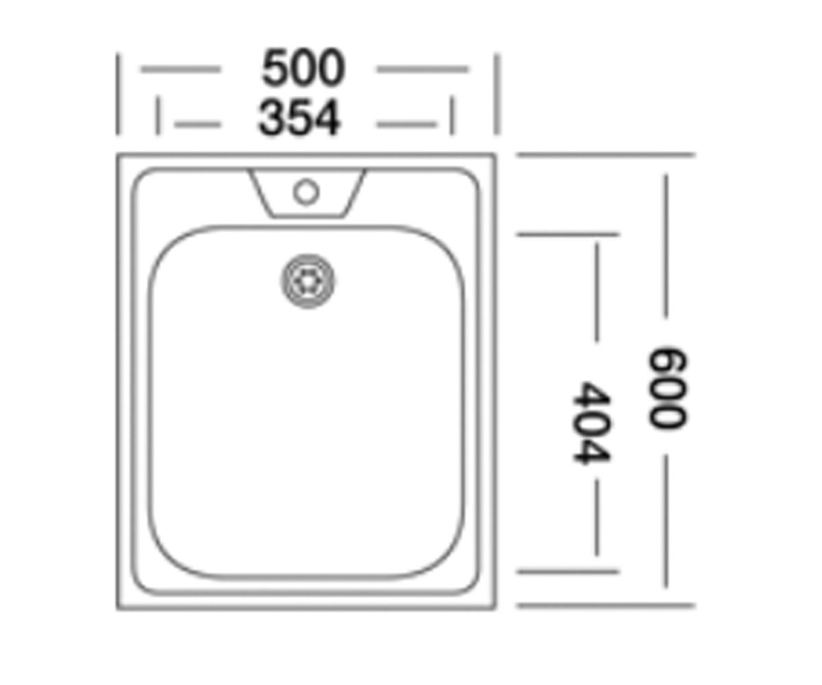 Мойка стальная  STL 500.600 GT 6C:Чертеж 