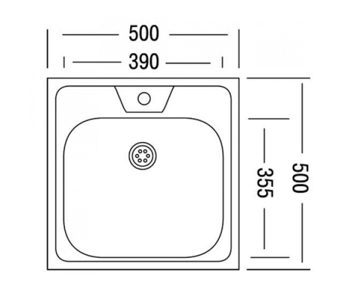 Кухонная мойка  STM 500.500 6C:Чертеж 