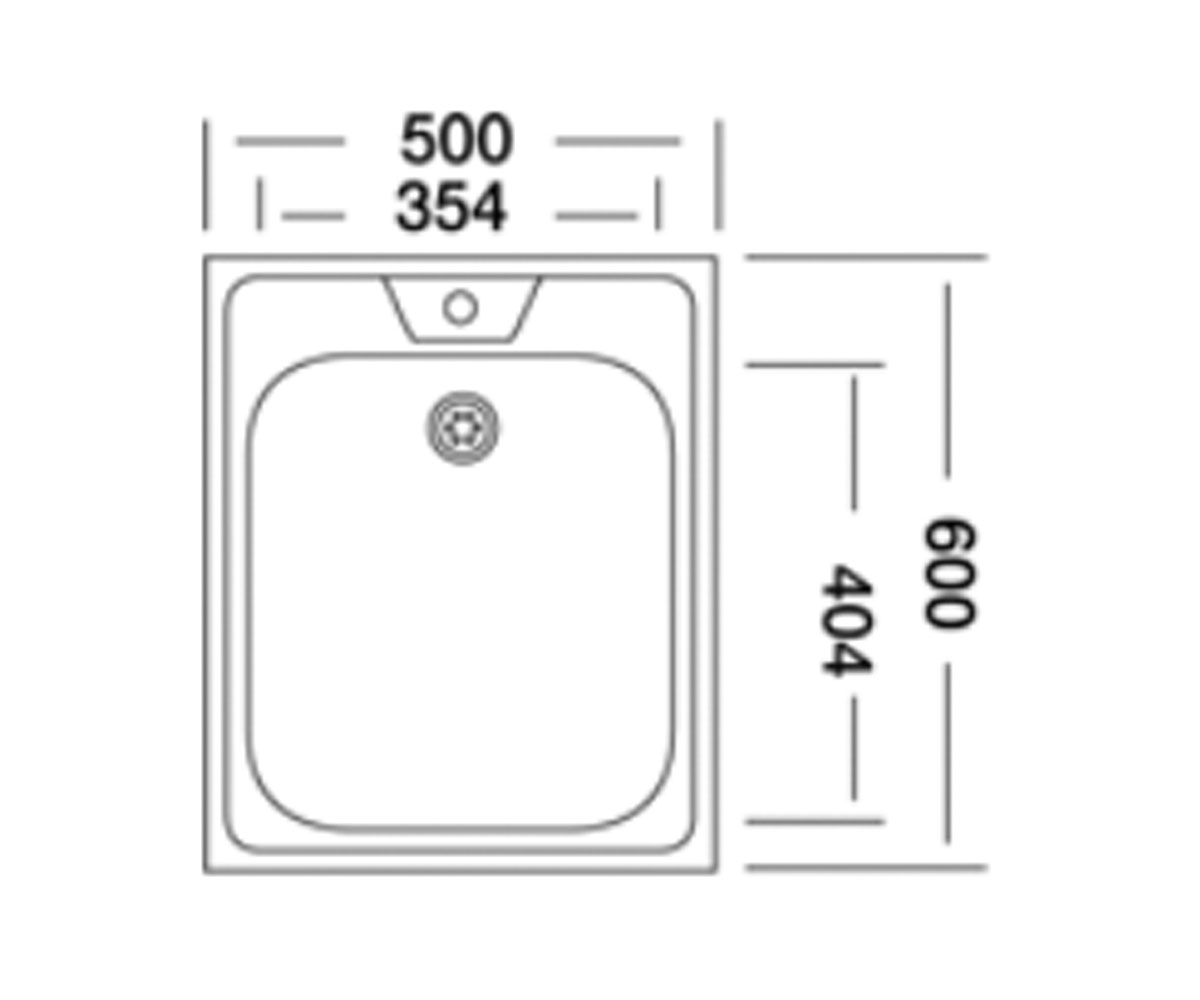 Мойка из нержавейки  STM 500.600 6C:Чертеж 