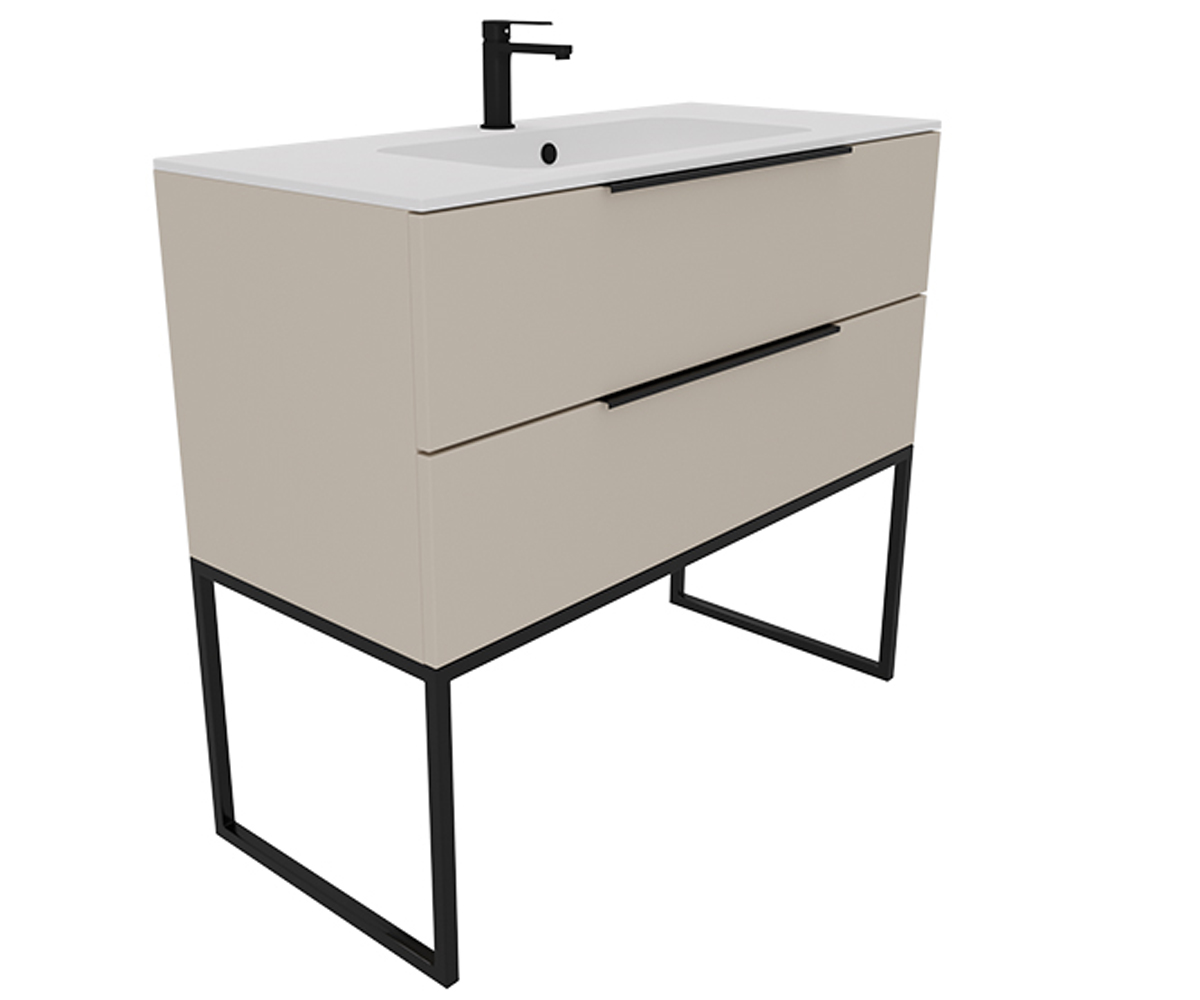 Тумба с умывальником 100 см  BE COLOR BE COLOR BEIGE RAY 1000 N:Фото 2