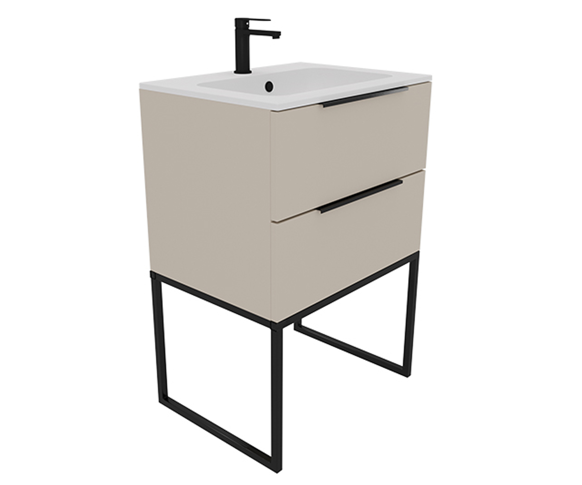 Тумба с умывальником 60 см  BE COLOR BE COLOR BEIGE RAY 600 N:Фото 2