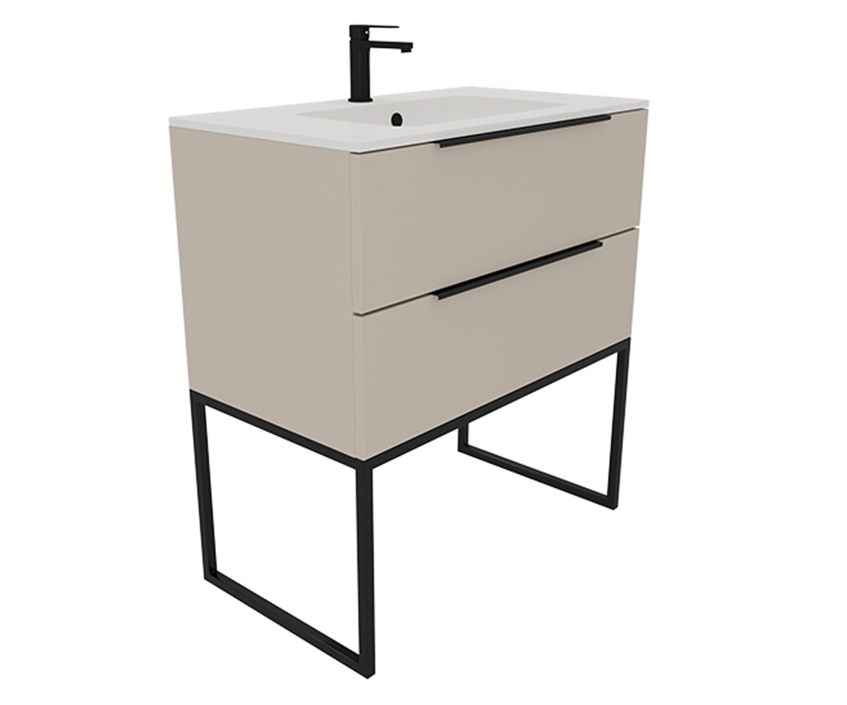Тумба с умывальником 80 см  BE COLOR BE COLOR BEIGE RAY 800 N:Фото 2