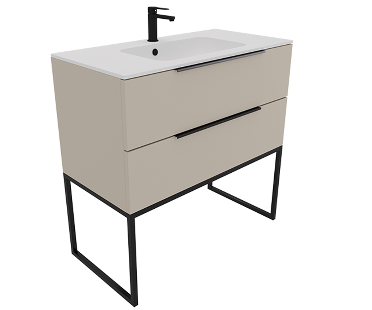 Тумба с умывальником 90 см  BE COLOR BE COLOR BEIGE RAY 900 N:Фото 2