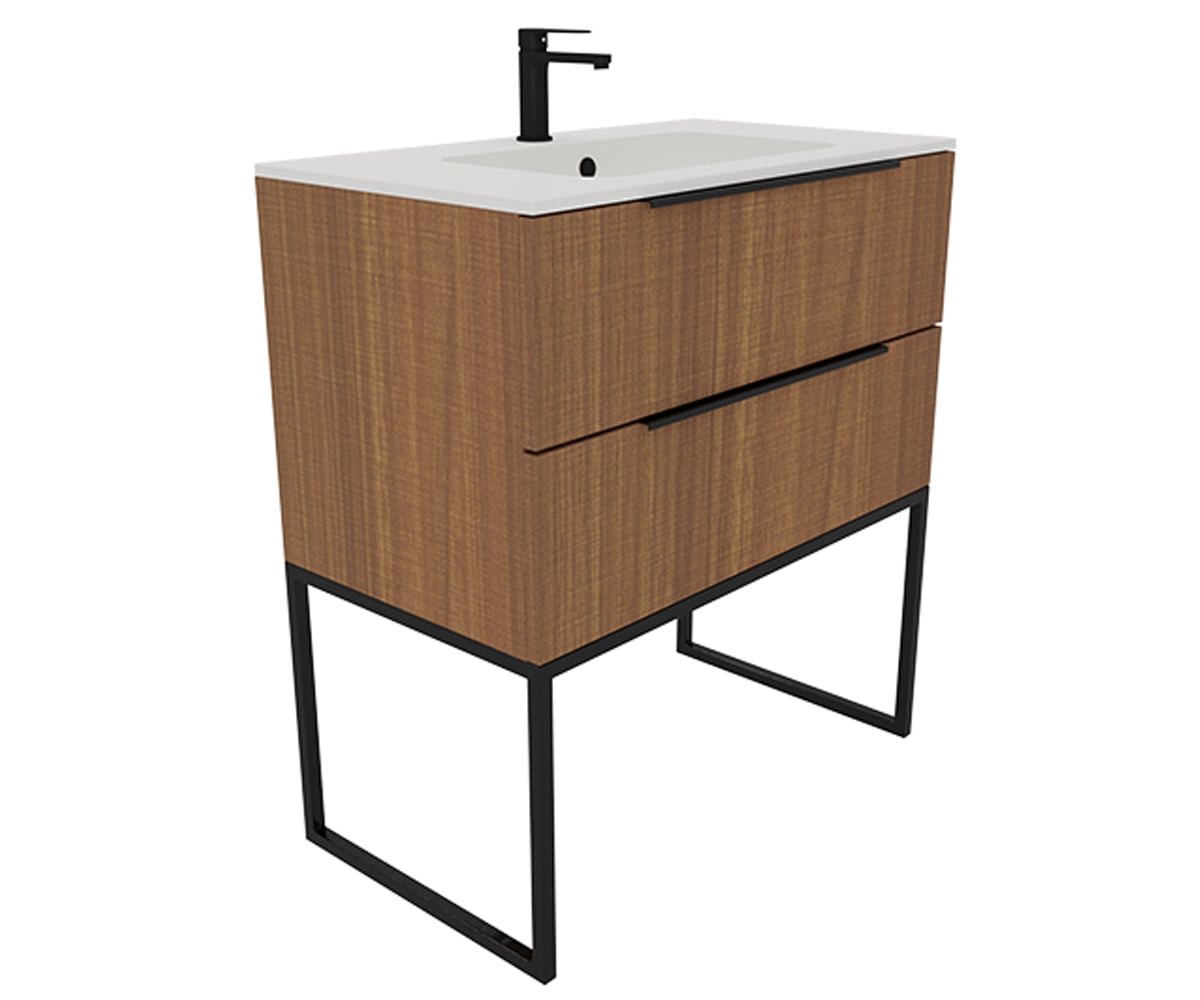 Тумба с умывальником 80 см  BE COLOR BE COLOR BRENDI OAK 800 N:Фото 2
