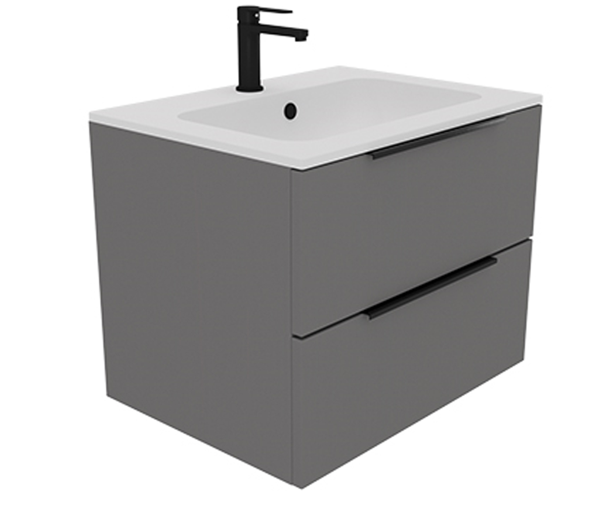 Тумба с раковиной 60 см  BE COLOR BE COLOR GREY ONYX 600:Фото 2