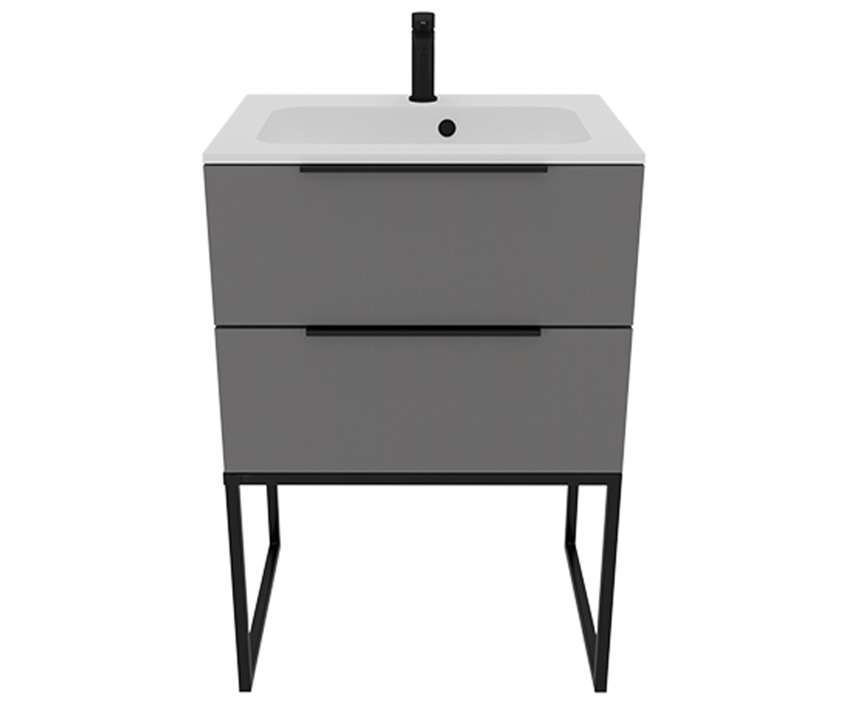 Тумба з умивальником 60 см  GREY ONYX N 600 UNIT BE COLOR BE COLOR GREY ONYX 600 N BE COLOR GREY ONYX 600 N
