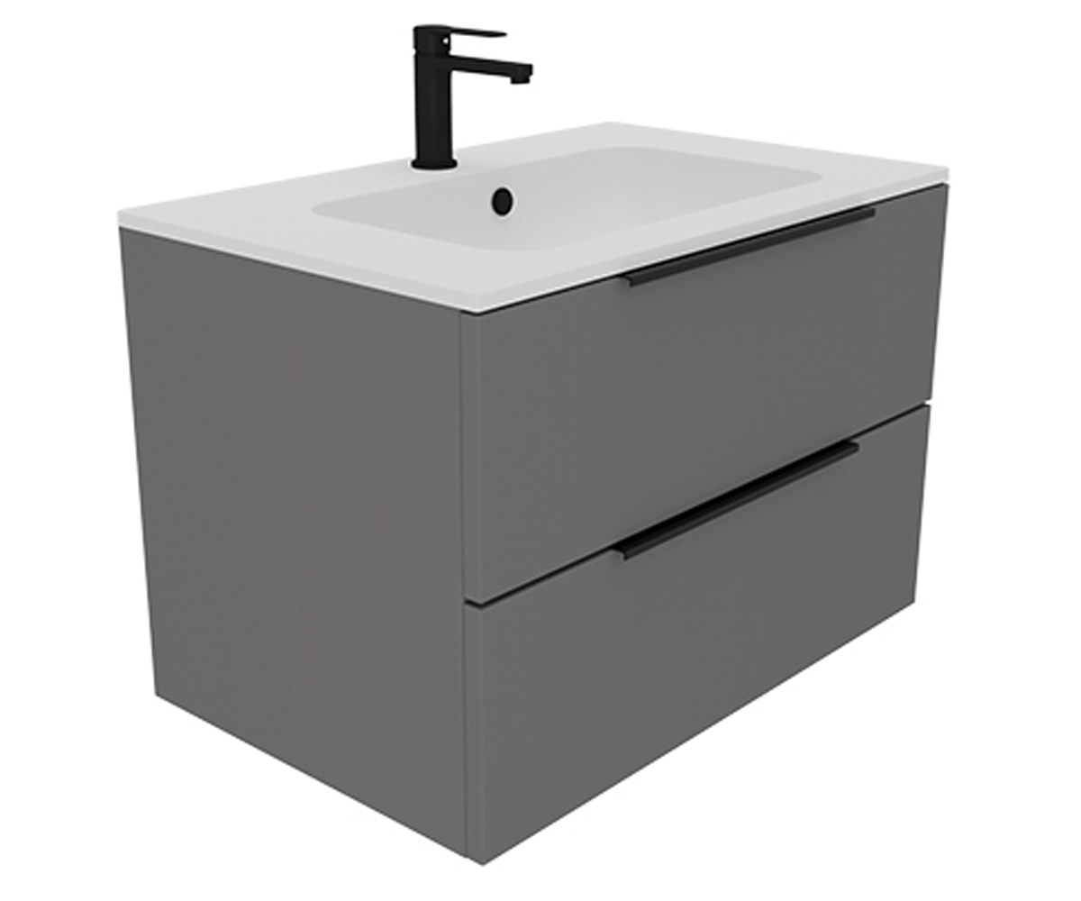 Тумба с раковиной 70 см  BE COLOR BE COLOR GREY ONYX 700:Фото 2