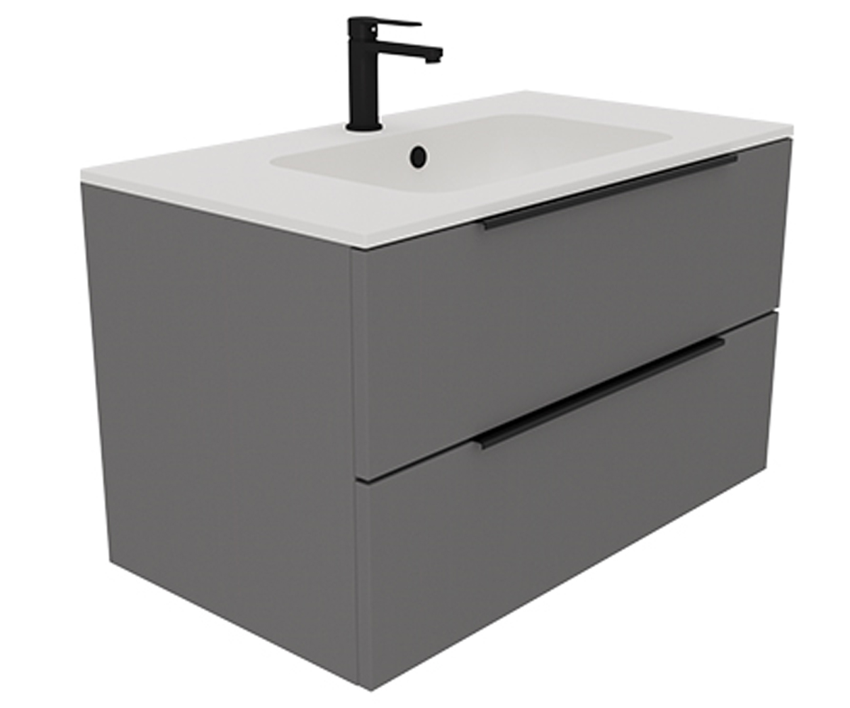 Тумба с раковиной 80 см  BE COLOR BE COLOR GREY ONYX 800:Фото 2