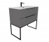 Тумба с умывальником 90 см  BE COLOR BE COLOR GREY ONYX 900 N:Фото 2