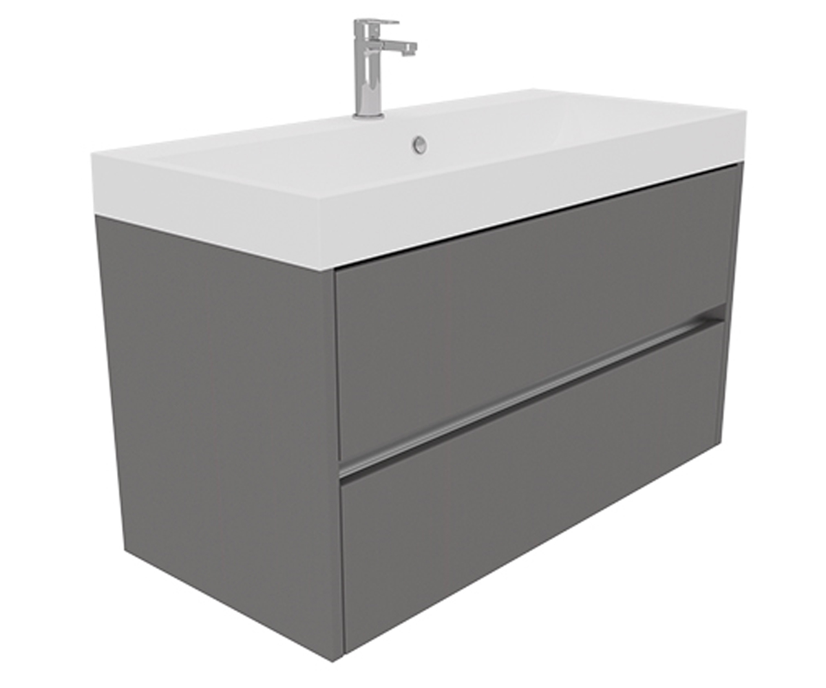 Раковина с тумбой 90 см  EASY CHOICE EASY CHOICE GREY ONYX 900:Фото 2