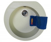 Мийка кухонна кругла VALETTI  FAM 5349 WHI