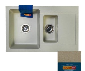 Мийка для кухні на півтори чаші VALETTI  FAM 7950X1.5 BEI