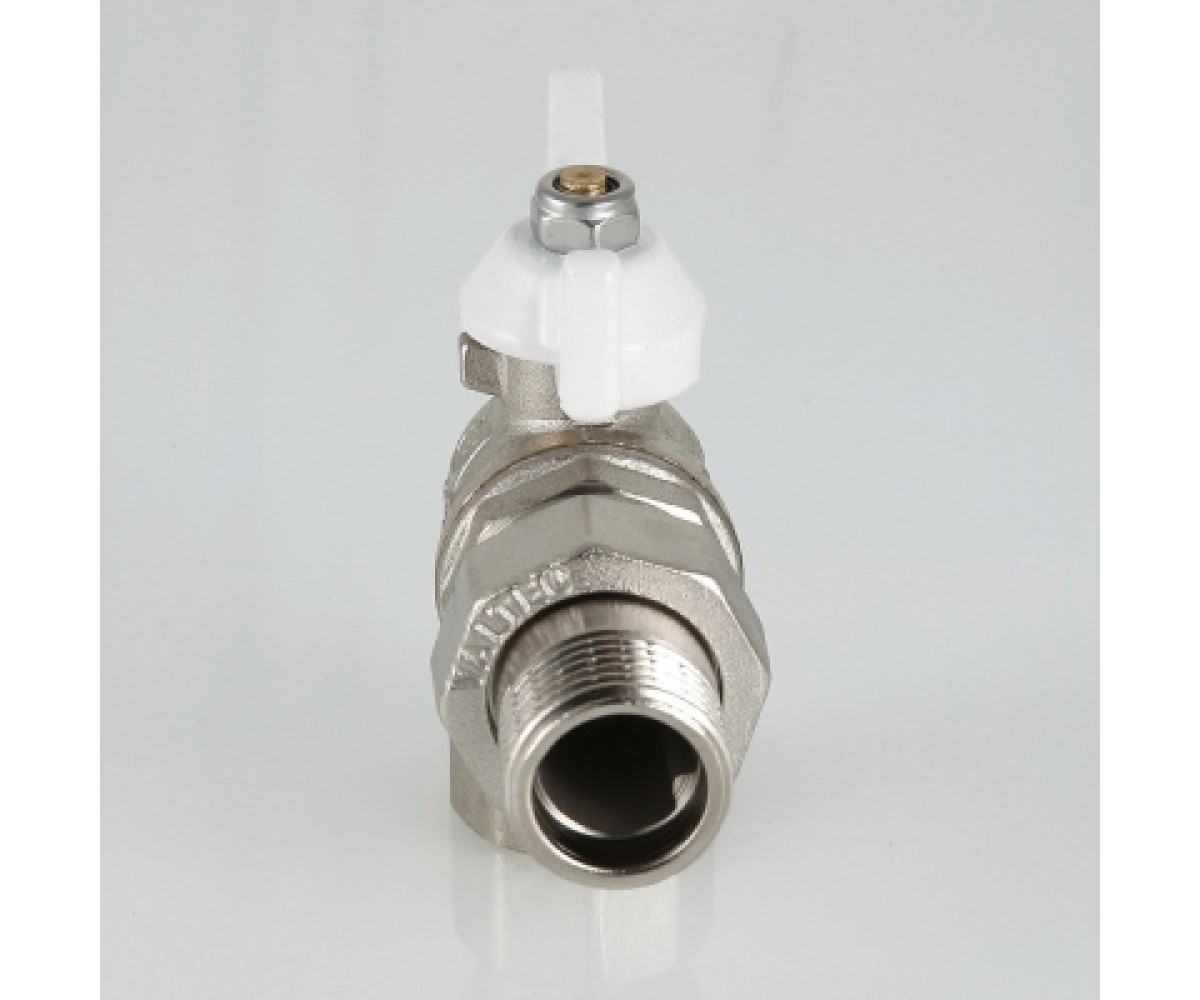 Кран шаровой valtec base угловой с полусгоном и белой ручкой  VT.228.NW.04 VT.228.NW.04:Фото 5