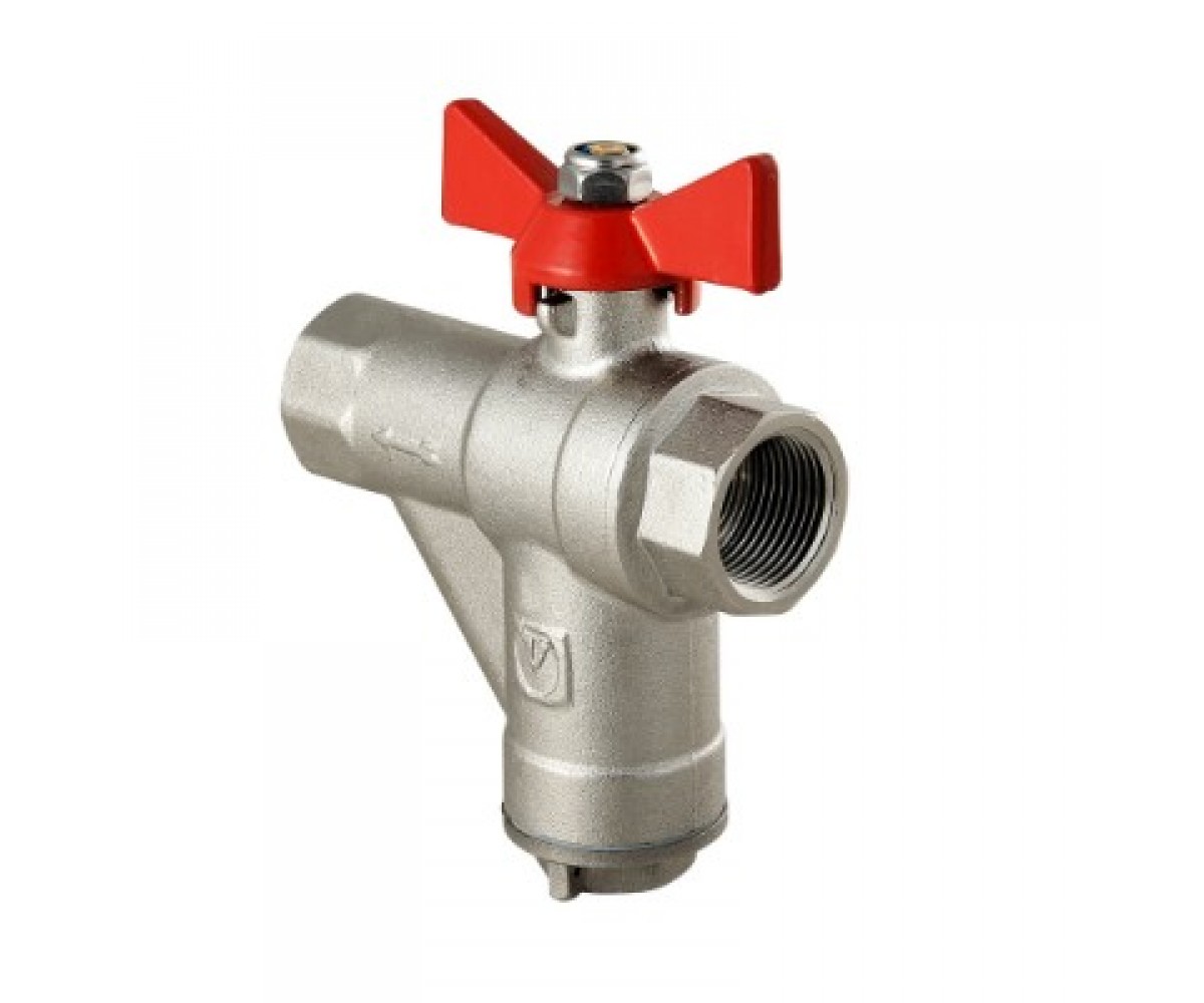 Кран кульовий з вбудованим прямим фільтром VALTEC VT.294.N.04 VT.294.N.04 VT.294.N.04