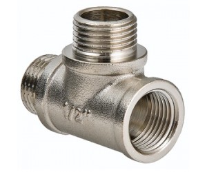 Трійник з двома переходами на зовнішнє різьблення 1/2 VALTEC VTR.133.N.0004 VT1330004