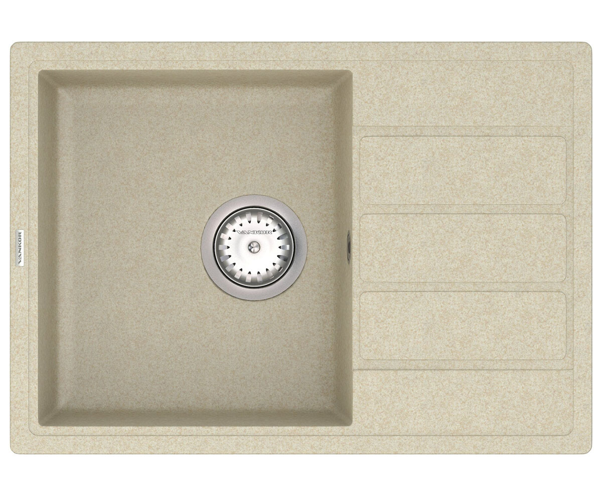 Кухонні кварцова мийка VANKOR EASY EASY EMP 02.62 BEIGE EASY EMP 02.62 BEIGE
