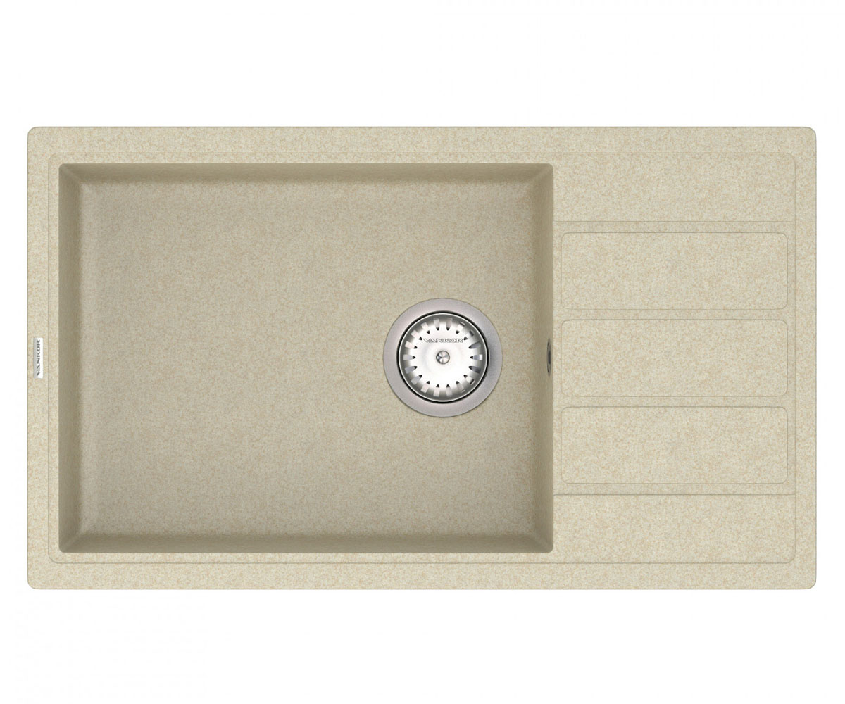 ВАНКОР EASY EASY EMP 02.76 XL БЕЖЕВА раковина з сифоном VANKOR EASY EASY EMP 02.76 XL BEIGE EASY EMP 02.76 XL BEIGE