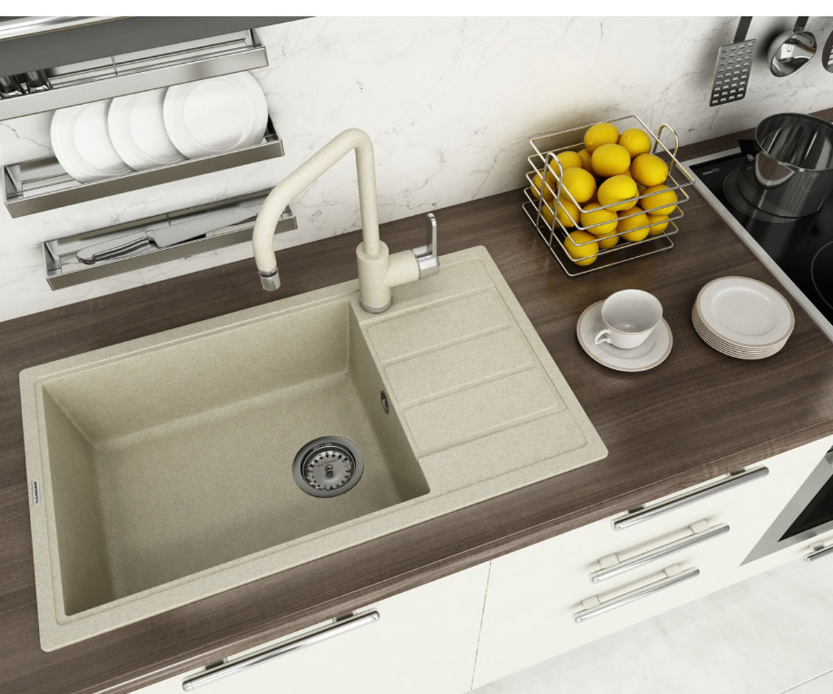 Мойка с сифоном  EASY EASY EMP 02.76 XL BEIGE:Фото 4