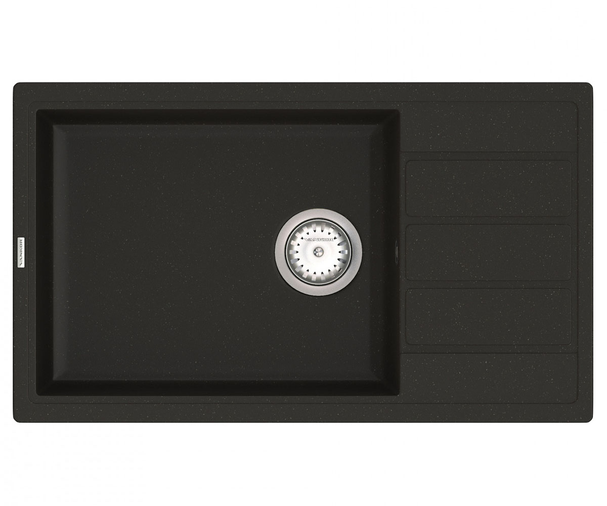 ВАНКОР EASY EASY EMP 02.76 XL ЧОРНА мийка з сифоном VANKOR EASY EASY EMP 02.76 XL BLACK EASY EMP 02.76 XL BLACK