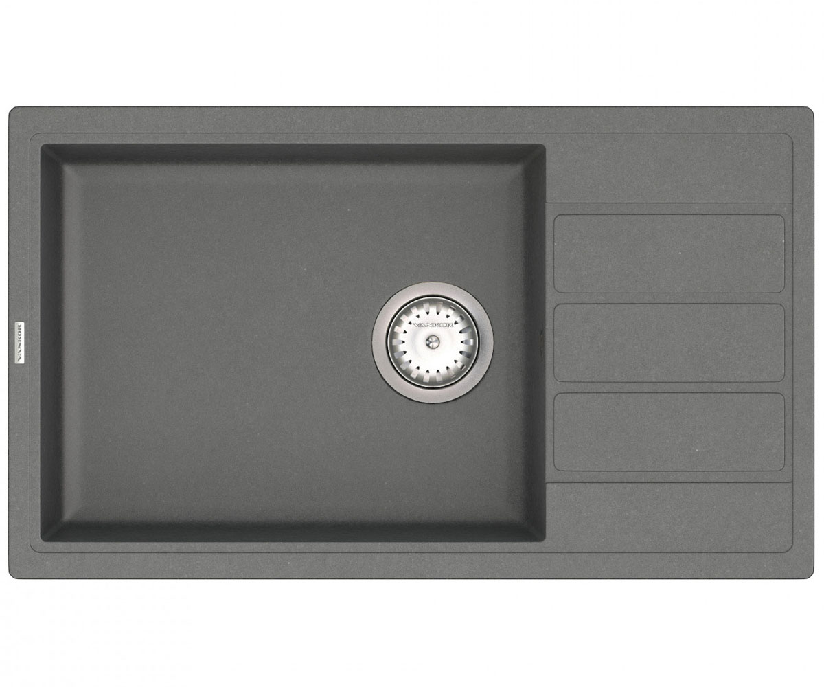 ВАНКОР EASY EASY EMP 02.76 XL СІРА раковина з сифоном VANKOR EASY EASY EMP 02.76 XL GRAY EASY EMP 02.76 XL GRAY