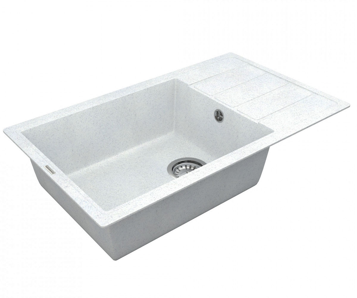 Мойка с сифоном  EASY EASY EMP 02.76 XL WHITE STONE:Фото 3