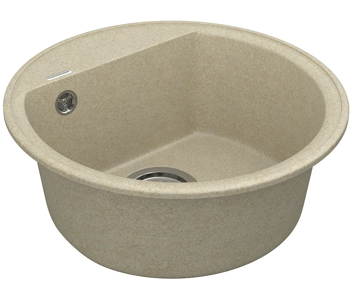 Круглая мойка на столешницу  EASY EASY EMR 01.45 BEIGE:Фото 3