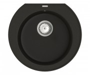 ВАНКОР КРЕС КРЕС КМР 01.52 ЧОРНА кругла мийка з сифоном VANKOR  KRES KMR 01.52 BLACK