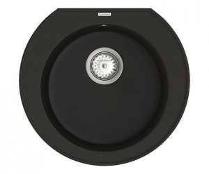 ВАНКОР КРЕС КРЕС КМР 01.52 ЧОРНА кругла мийка з сифоном VANKOR  KRES KMR 01.52 BLACK