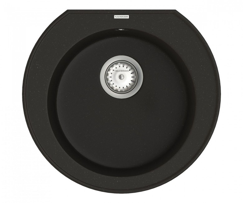 Круглая мойка с сифоном VANKOR KRES KRES KMR 01.52 BLACK KRES KMR 01.52 BLACK